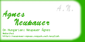 agnes neupauer business card